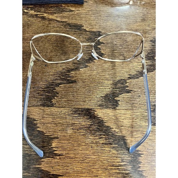 ElectricBlue Gold Vintage Sunglasses Frames Only No Lenses Retro Costume Fashion - Picture 3 of 5